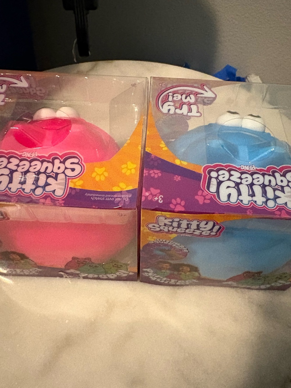 PPNC Kitty Squeeze - Set of 2 Blue and Pink - Picture 2 of 3